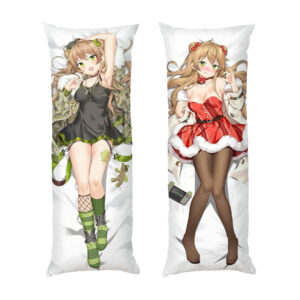 Очаровательная аниме-девочка в зеленом и красном платье Cute anime girl Green and red dress