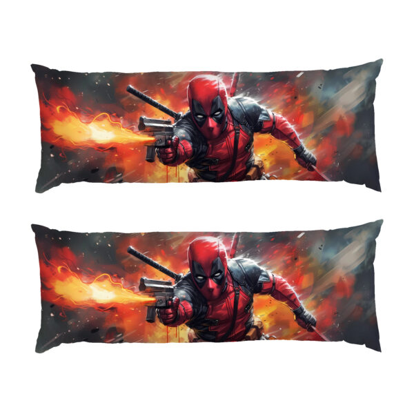 Дедпул з пістолетом. Малюнок. Deadpool with a gun. Art